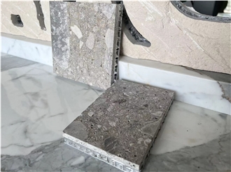 Grey Dekon Limestone Laminated Aluminum Honeycomb Panels