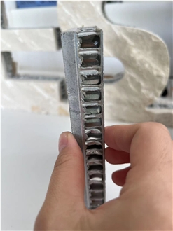 Grey Marble Tile Laminated Aluminum Honeycomb Panels