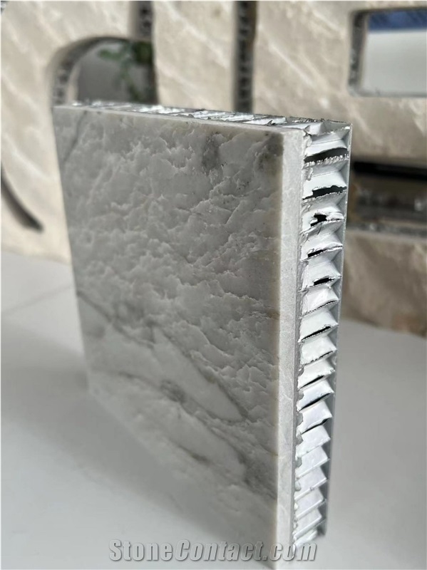 Ivory Marble Tile Laminated Aluminum Honeycomb Panels