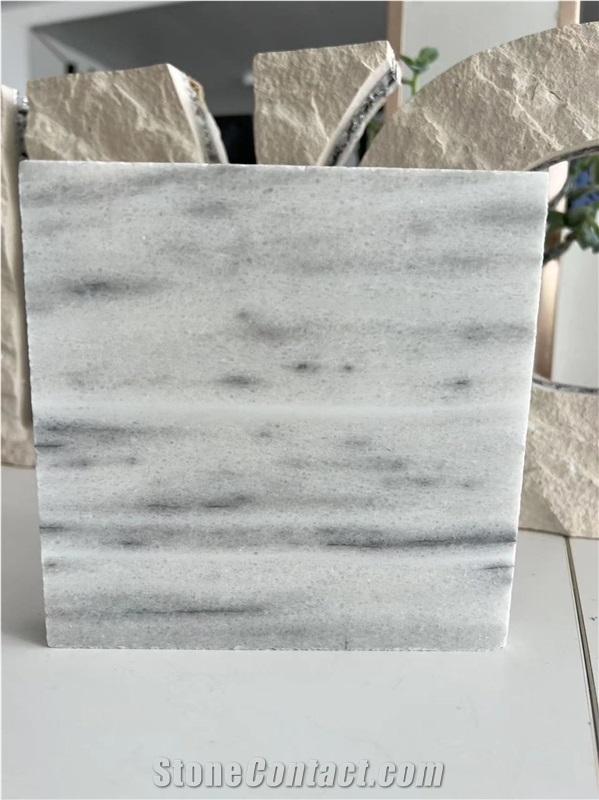 Kawana White Marble Tile Laminated Honeycomb Panels
