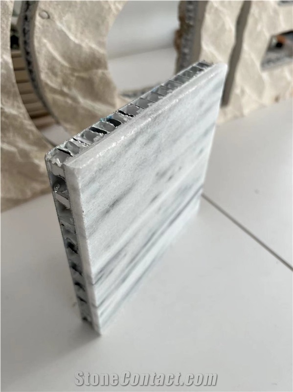 Kawana White Marble Tile Laminated Honeycomb Panels