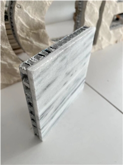 Kawana White Marble Tile Laminated Honeycomb Panels