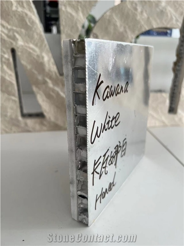 Kawana White Marble Tile Laminated Honeycomb Panels