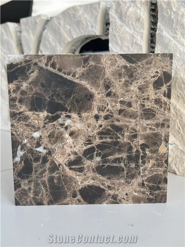 Marron Emperador Marble Tile Laminated Honeycomb Panels