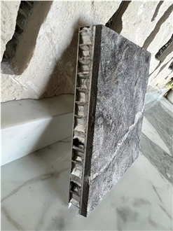Metal Black Granite Tile Leather Finished Honeycomb Panels