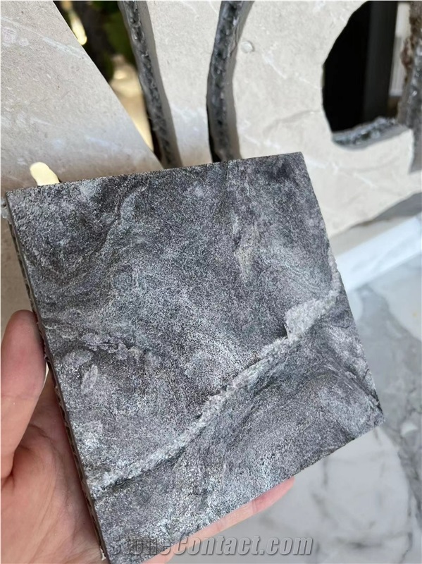 Metal Black Granite Tile Leather Finished Honeycomb Panels