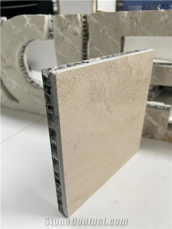 Moca Cream Beige Limestone Tile Laminated Honeycomb Panels