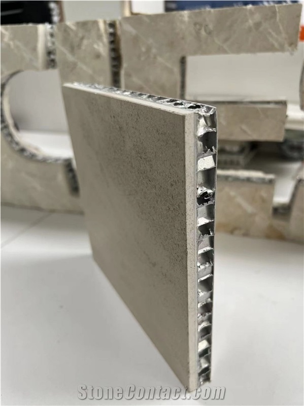 Moca Cream Beige Limestone Tile Laminated Honeycomb Panels
