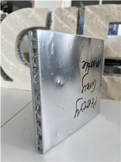 Pietry Grey Marble Tile Laminated Aluminum Honeycomb Panels