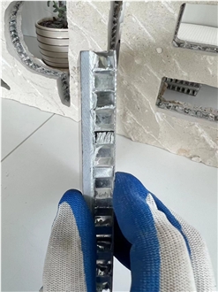 Pietry Grey Marble Tile Laminated Aluminum Honeycomb Panels