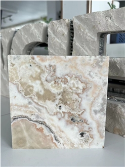 Rainbow Onyx Multicolor Tile Laminated  Honeycomb Panels
