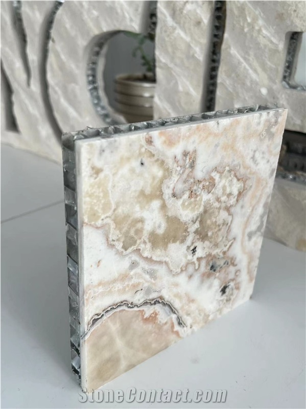 Rainbow Onyx Multicolor Tile Laminated  Honeycomb Panels