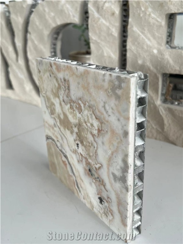 Rainbow Onyx Multicolor Tile Laminated  Honeycomb Panels