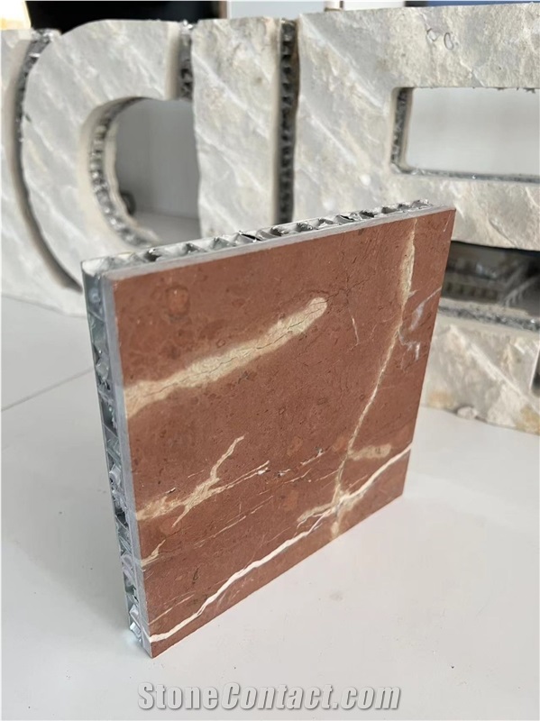 Rosso Alicante Red Stone Tile Laminated Honeycomb Panels
