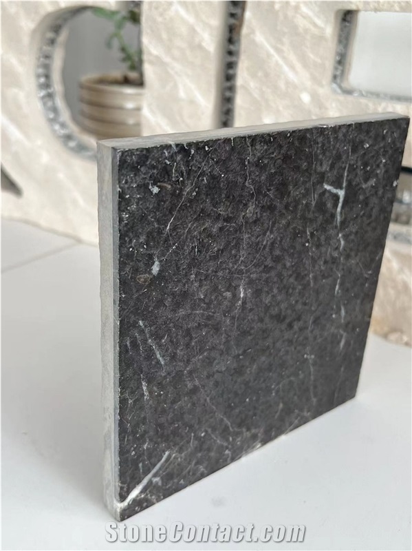 Sanit Laurent Black Marble-Porcelain Composite Stone Panels