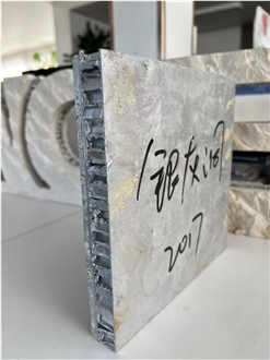 Silver Grey Travertine Tile Laminated Honeycomb Panels