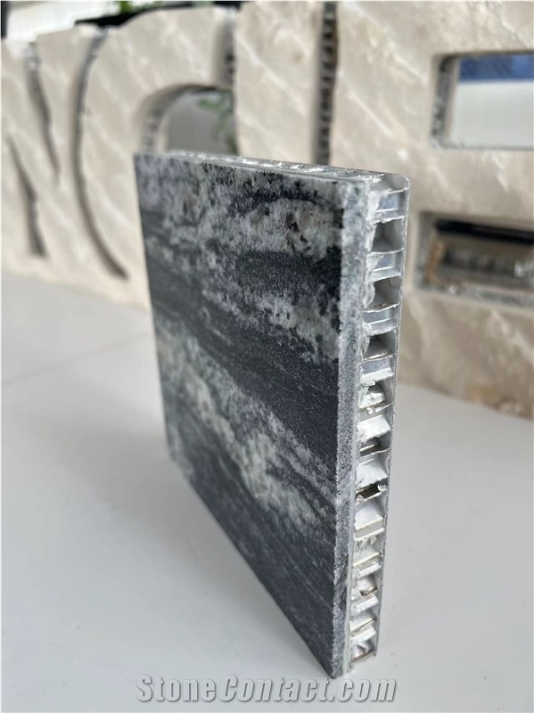 Snow Grey Granite Black Tile Laminated Honeycomb Panels