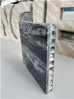 Snow Grey Granite Black Tile Laminated Honeycomb Panels