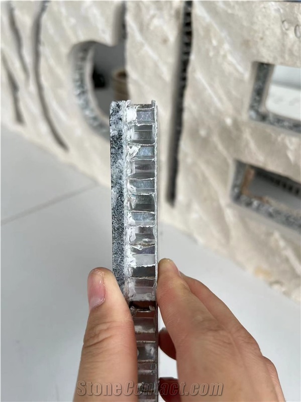 Snow Grey Granite Black Tile Laminated Honeycomb Panels