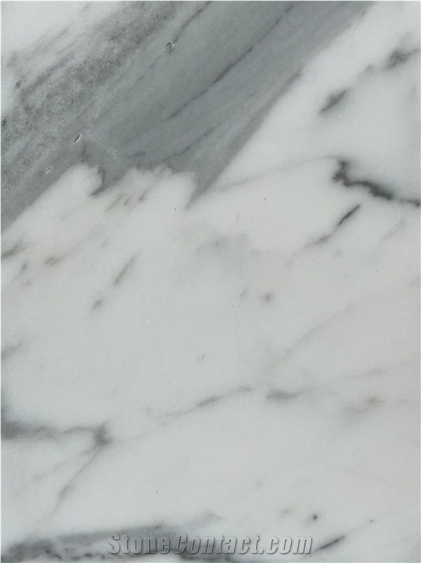 Statuario White Marble-Porcelain Composite Stone Slabs Tiles