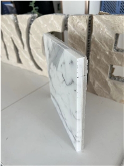 Statuario White Marble-Porcelain Composite Stone Slabs Tiles