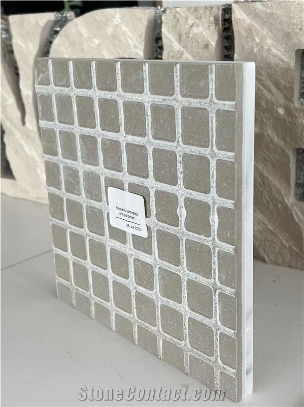 Statuario White Marble-Porcelain Composite Stone Slabs Tiles