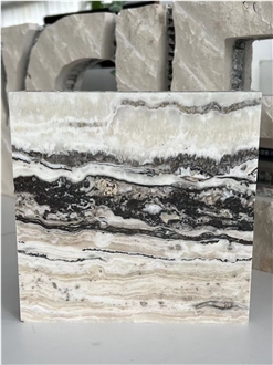 Tiger Onyx White Black Tile Laminated Honeycomb Panels