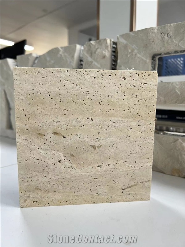 Travertine Roman Beige Tile Laminated Honeycomb Panels