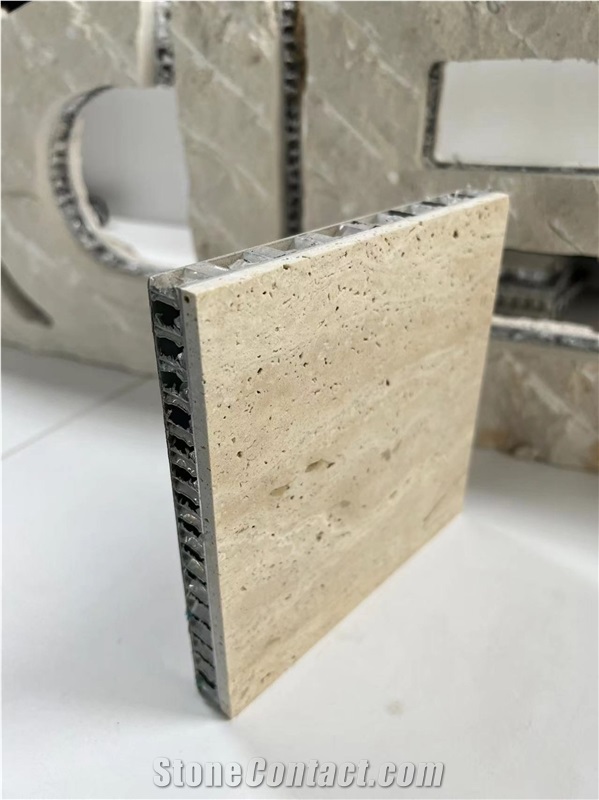 Travertine Roman Beige Tile Laminated Honeycomb Panels