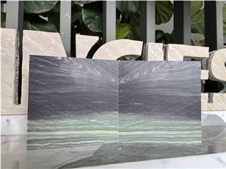 Verde Cipollino Marble Laminated With Honeycomb Panels