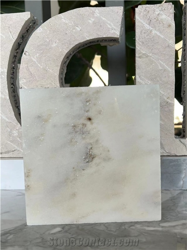 White Jade Marble Laminated Backed Honeycomb Panels