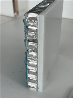 White Jade Marble Laminated Backed Honeycomb Panels