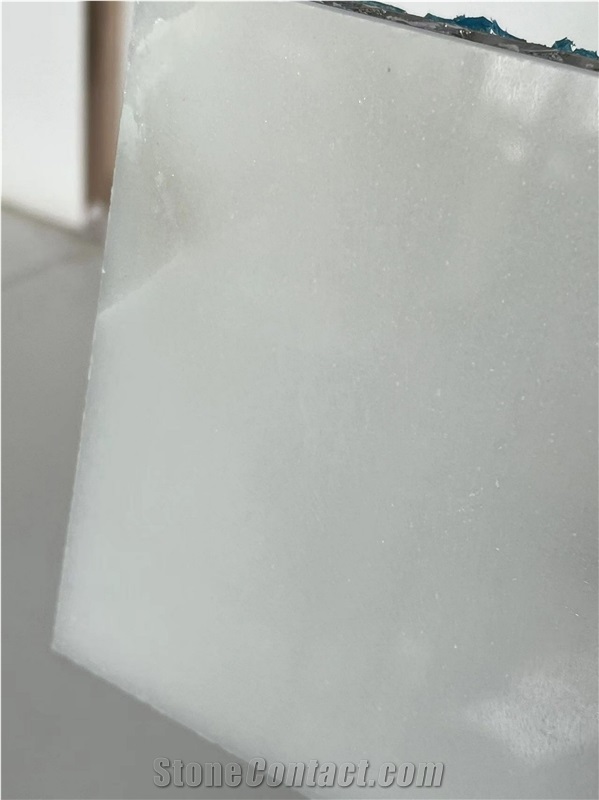 White Jade Marble Laminated Backed Honeycomb Panels