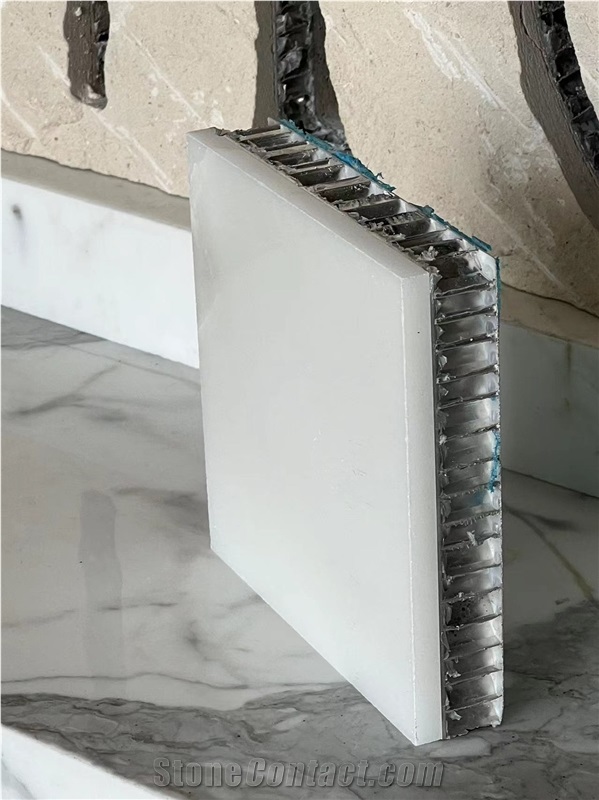 White Jade Marble Tile Composite Aluminum Honeycomb Panels
