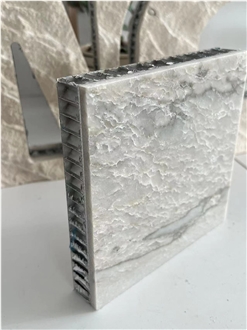 White Macaubus Marble Tile Laminated Honeycomb Panels