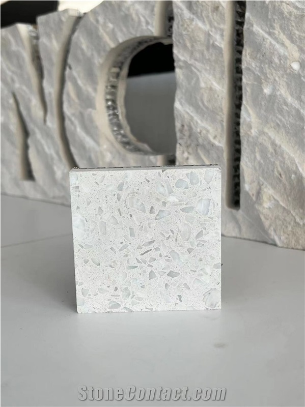 White Terrazzo A Tile Laminated Aluminum Honeycomb Panels