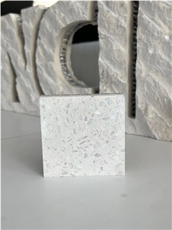 White Terrazzo A Tile Laminated Aluminum Honeycomb Panels White Terrazzo A Tile Laminated Aluminum Honeycomb Panels