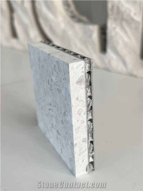 White Terrazzo A Tile Laminated Aluminum Honeycomb Panels