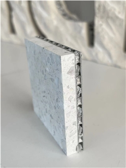 White Terrazzo A Tile Laminated Aluminum Honeycomb Panels