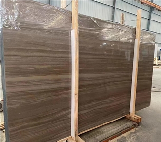 Coffee Wood Grain/Vein Marble Slabs Polished