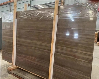 Coffee Wood Grain/Vein Marble Slabs Polished
