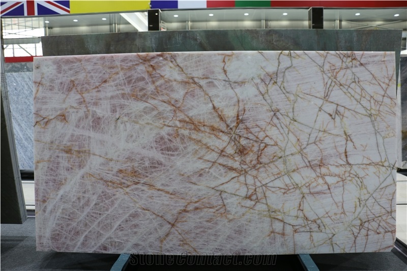 Cristallo Pink Quartzite Slabs Tiles