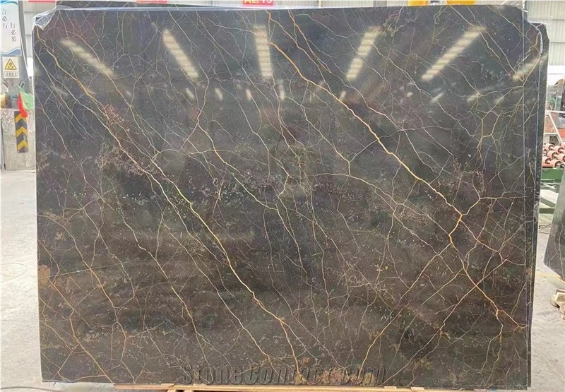 Elegant Nero Port St Laurent Marble Slabs