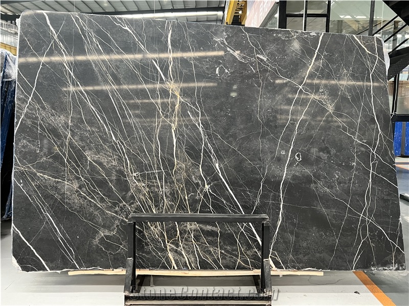 Elegant Nero Port St Laurent Marble Slabs