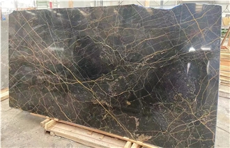 Elegant Nero Port St Laurent Marble Slabs