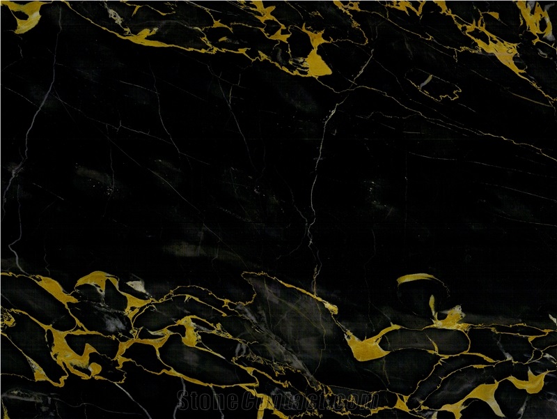 High Quality Nero Portoro Vena Larga Marble Slabs For Decor