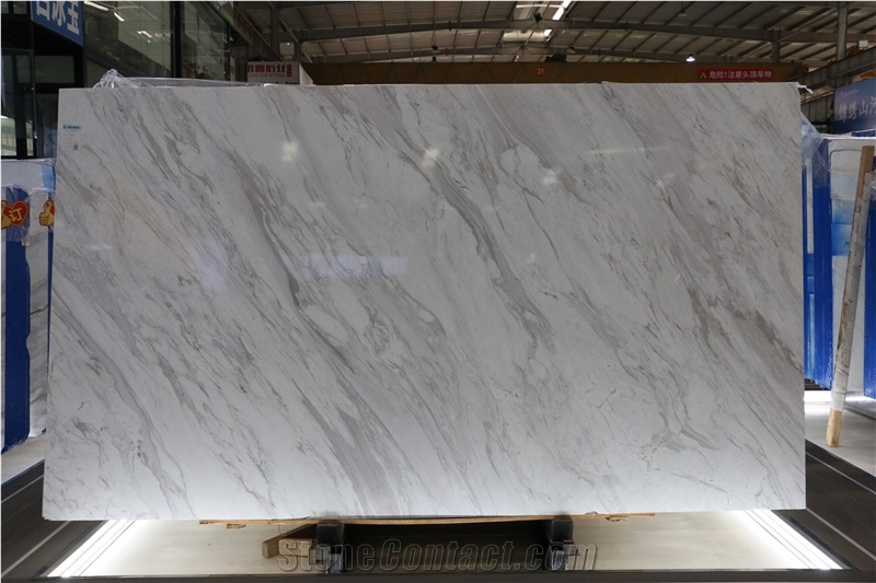 High-Quality White Volakas Marble Slabs For Wall& Floors
