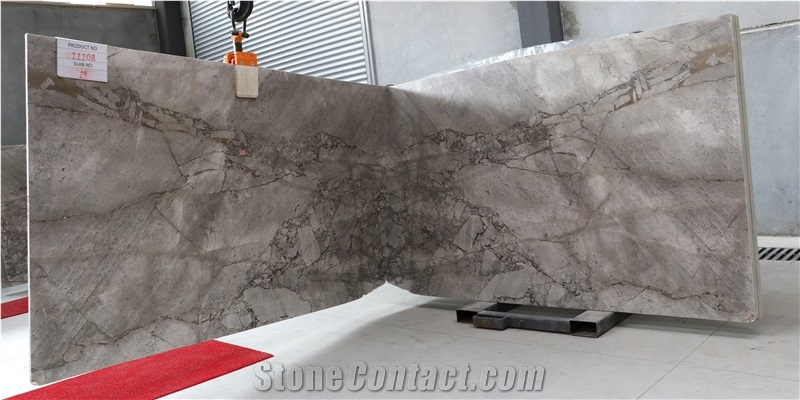 Gaia Grey Marble Slabs - 22208