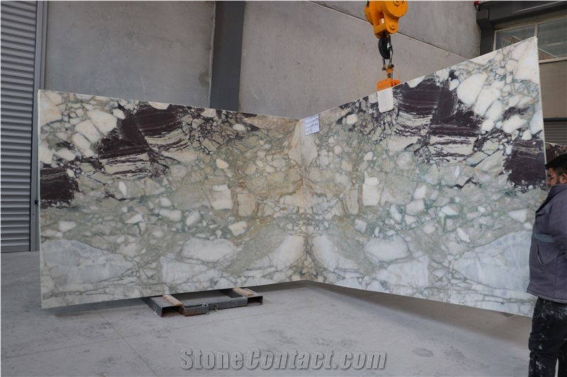 Turkish Calacatta Viola Green Marble Slabs - 22151
