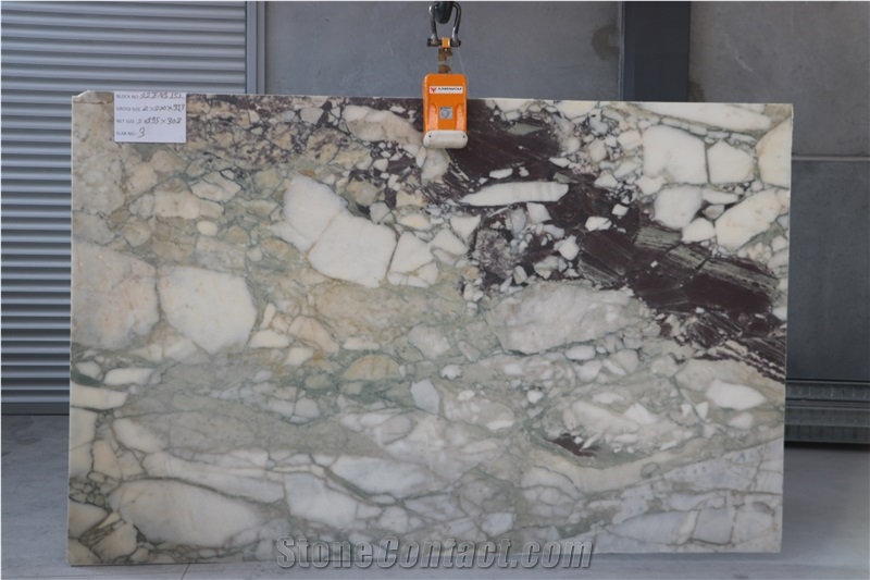 Turkish Calacatta Viola Green Marble Slabs - 22151